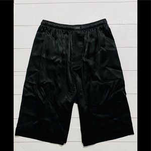 NWT $795 Authentic Balenciaga Mens Fluid Satin Pyjama Shorts - Noir - Size 44 S